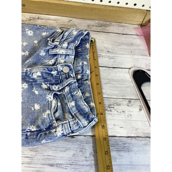 Old Navy Girls Size 7 Floral Flare Jeans Light Wash Blue Denim Flower Print - Picture 4 of 7